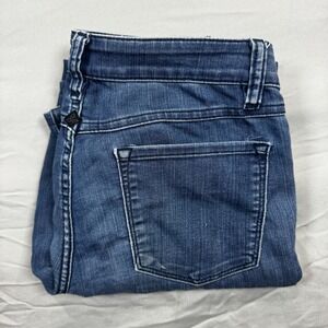 Prana Tall 2/26 Blue Denim Jeans Mid Rise Slim Fit Casual USA Made